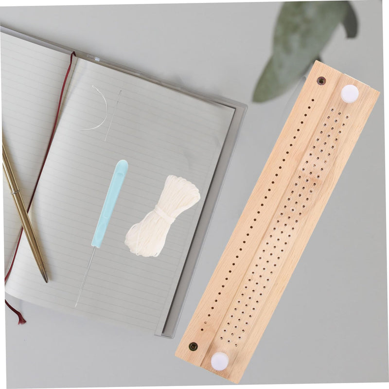 DIY Book Binding Kit - Metal & Wood Signature Punching Tool for Journals, Notebooks, Paper Binding - Adjustable Stitching Cradle for Precise Hole Punching, Ideal for Handmade Projects