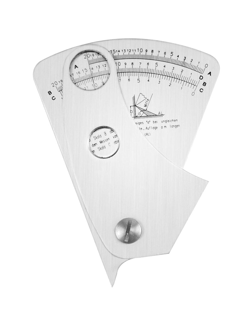 QWORK welding gauge, stainless steel fan-shaped welding gauge 0.1mm precision