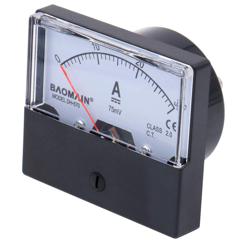 Baomain DH-670 DC 0-30A Analog Amp Panel Meter Current Ammeter + Shunt 1pcs