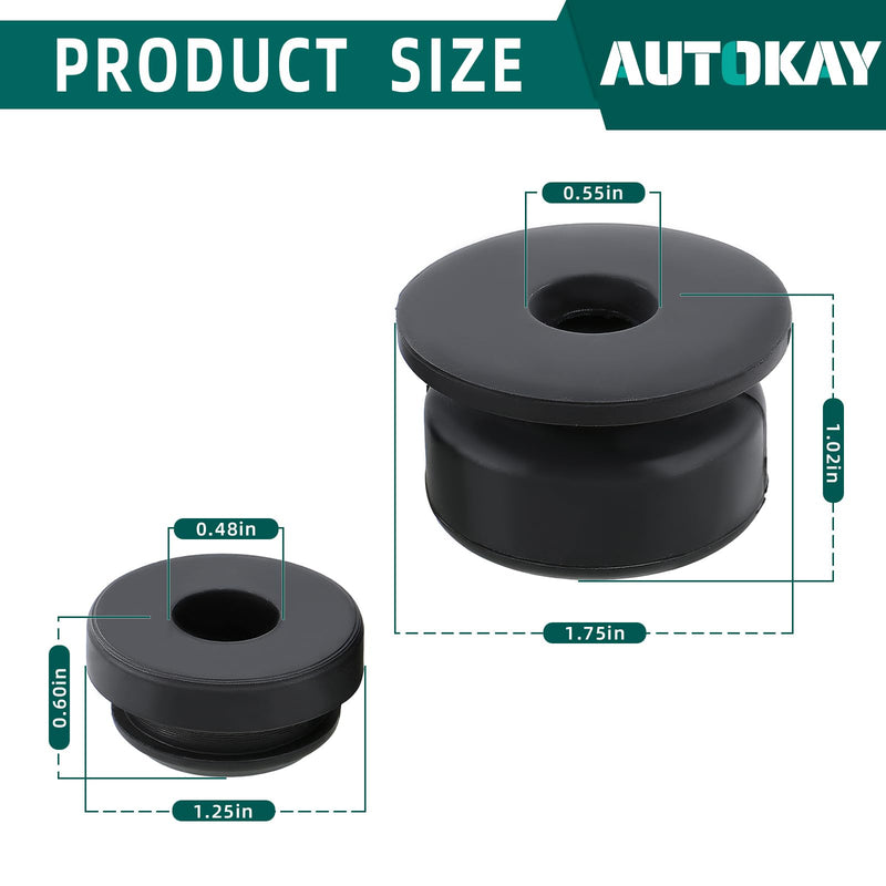 AUTOKAY 4Pcs Radiator Upper Lower Rubber Cushion Bushing Fits for Honda CRV Civic Accord Pilot