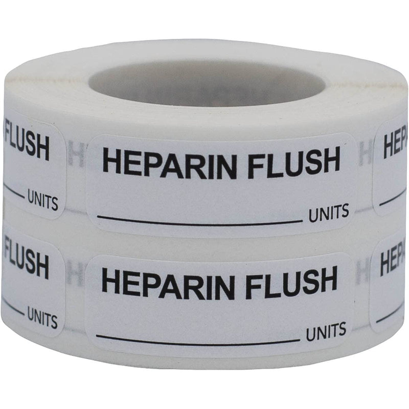 Heparin Flush Veterinary Labels .5 x 1.5 Inch 500 Total Stickers