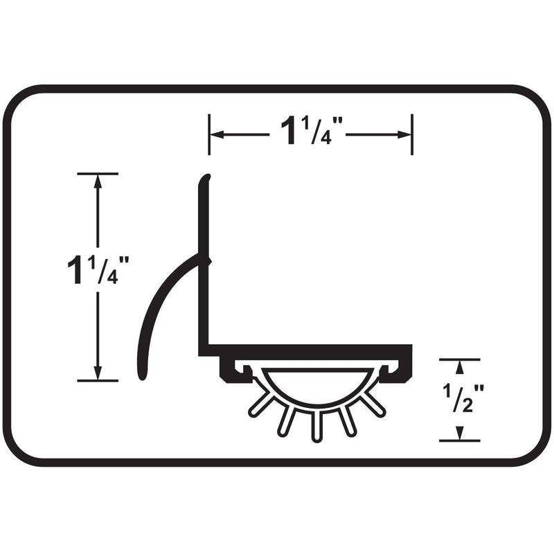 M-D Building Products 69505 48 in. Bronze Aluminum L-Shape Commercial Screw-on Under Door Seal