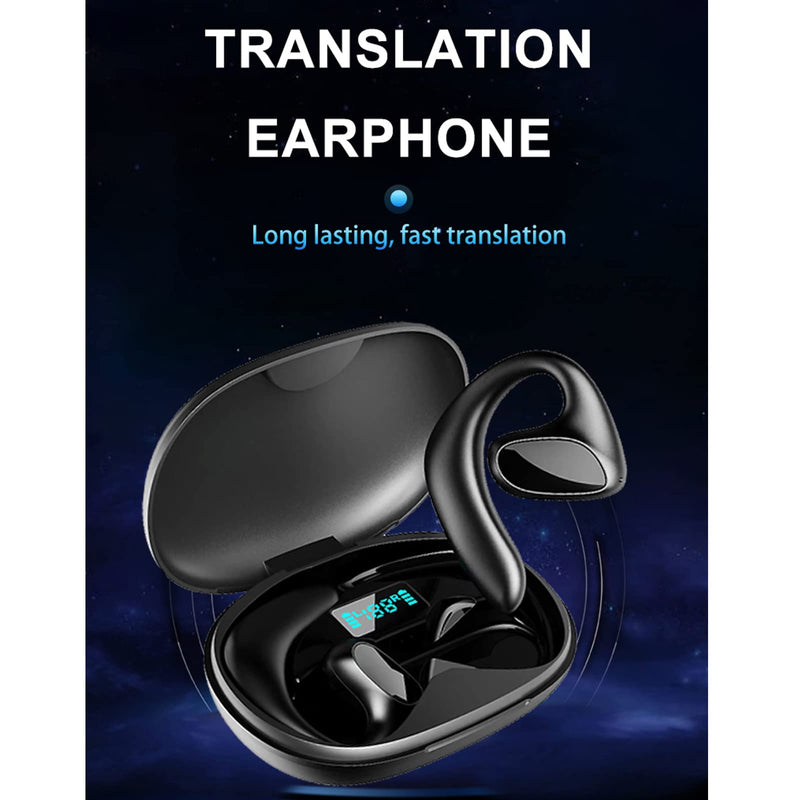 M8 Language Translator Earbuds, 144 Languages Touch Control Bidirection Simultaneous Translation, Noise Reduction Ergonomic Bluetooth Real Time Earphone with Charging Indicator