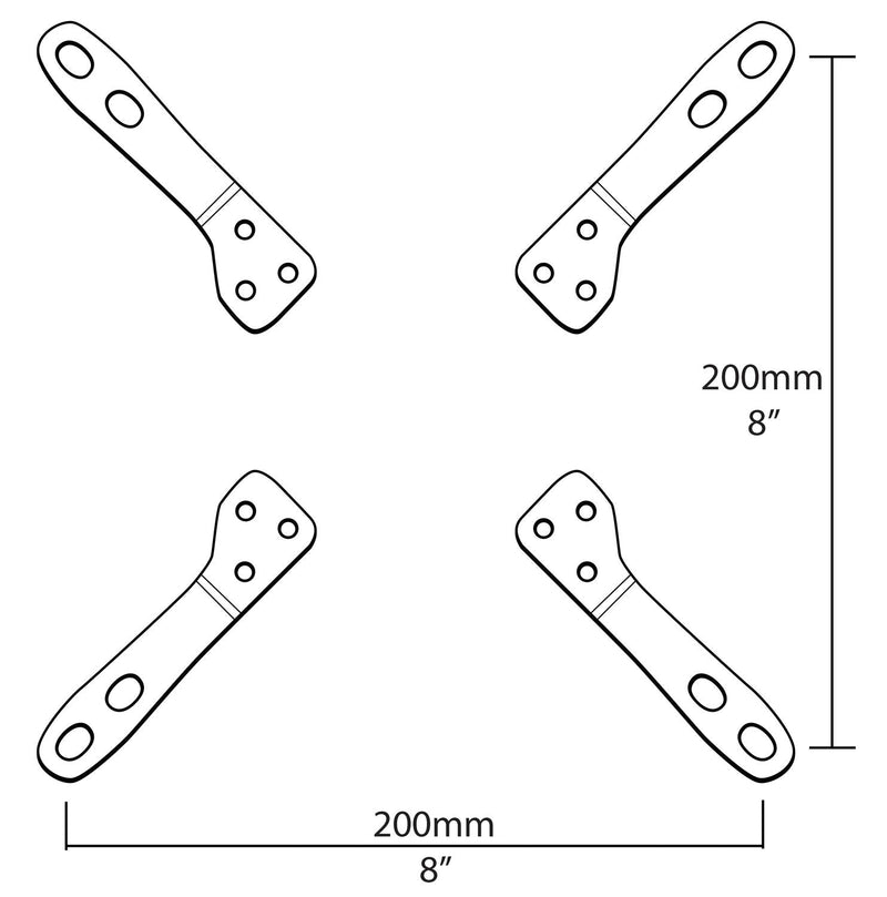 Mount-It! VESA Mount Adapter Kit | TV Wall Mount Bracket Adapter Converts 75x75 and 100x100 mm Patterns to 200x100 and 200x200 mm | Fits Most 23 Inch to 42 Inch TVs and Monitors | Hardware Included
