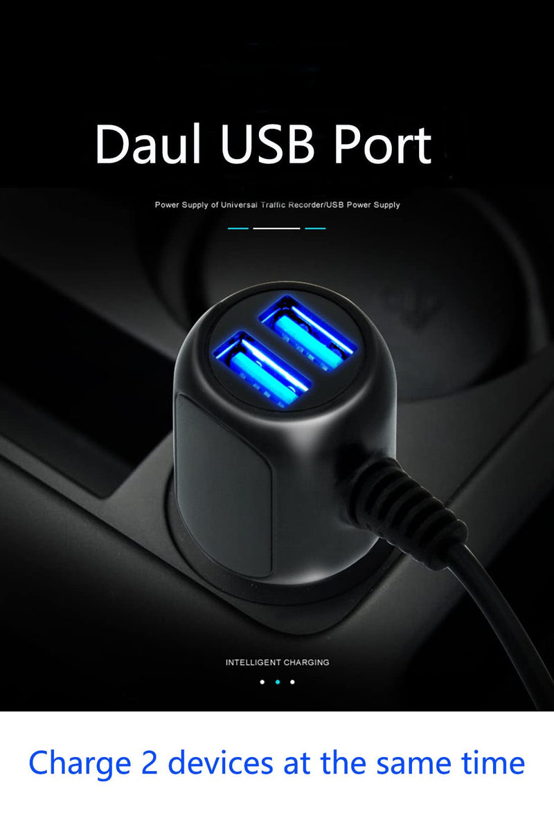 Car Charger Charging Cable Vehicle Power Cable Compatible for CARRVAS,Xgody J727,AROVA,AZDOME M550,Pruveeo D90-4CH,Magellan Roadmate,Garmin Dezl GPS Navigation Power Cord Supply