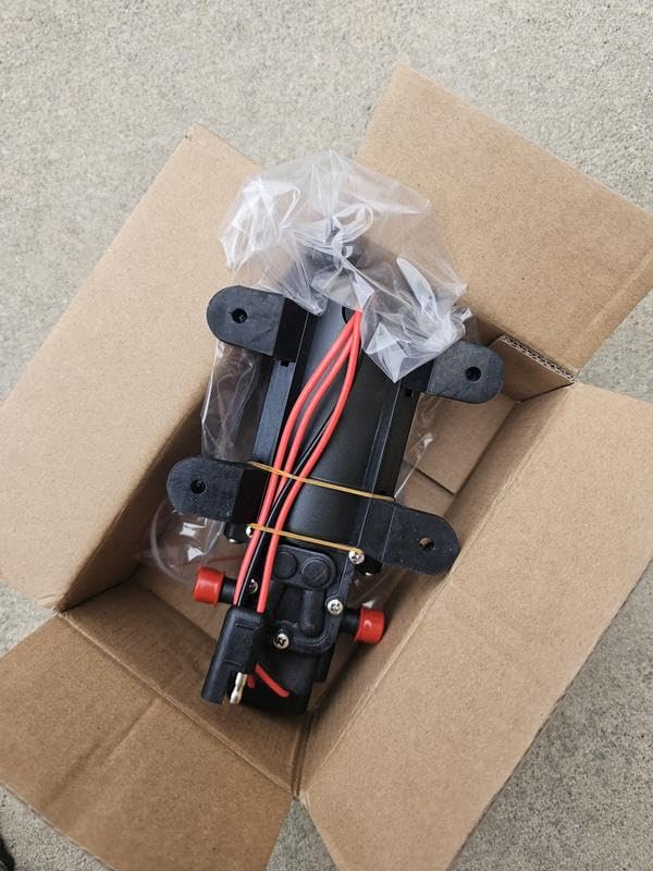 CAMPLUX 12V DC Water Pump, 1.2 GPM Pressure Diaphragm Pump for RV Marine Boat