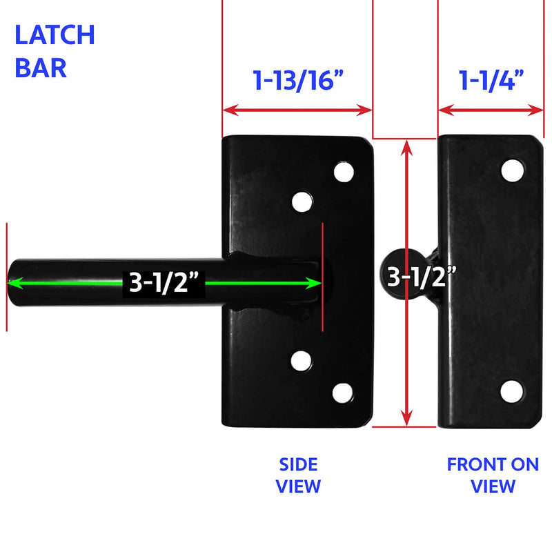 Jake Sales Vinyl Gate Latch Black (for Vinyl, Wood, PVC etc Fencing) Fence Gate Latch w/Mounting Hardware - Gate Latches Have a 90 Degree Bracket Resulting in a Positive Latch to Gate Connection Black Ext Each