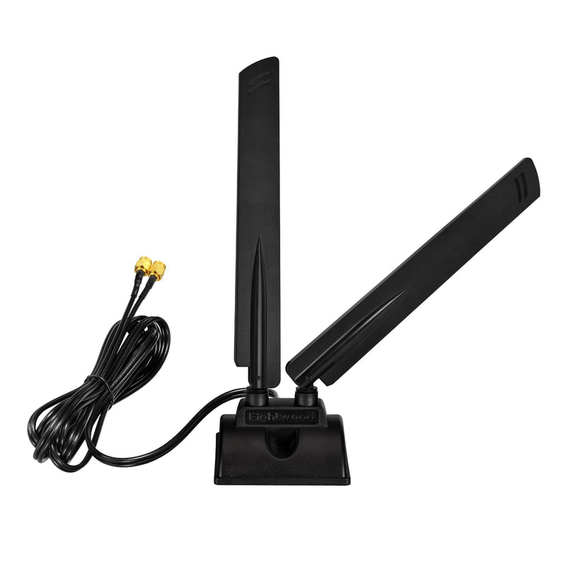 Eightwood WiFi 6E Antenna Tri-Band 6GHz 5GHz 2.4GHz RP-SMA WiFi Antenna Magnet Mount Base for PC Desktop Computer Motherboard WiFi Bluetooth Card Wireless Router RP-SMA WiFi 6E Antenna style 1