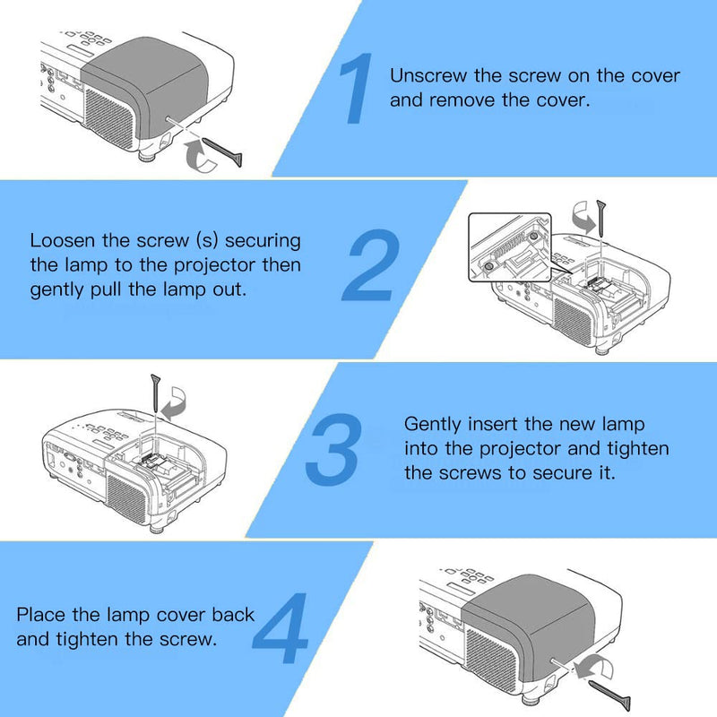 Suitable for ELPLP97 ELPLP96 Replacement Projector Lamp for EPSON V13H010L97 Powerlite Home Cinema U50 880 2250 2200 VS260 Pro EX9240 9230 EX3280 EX7280 5280 EB-U50 TW5700 FH52 W51 W50 X50 Bulb 230.0 Watts