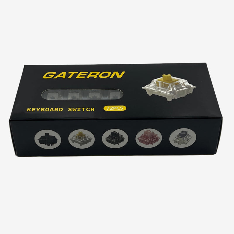 Gateron Milky Yellow Pro V2 Pre-lubed 5-Pin 50gf Linear Switches for All MX Mechanical Keyboard Game Keyboard(Milky Yellow Pro V2,72PCS) 72Pcs