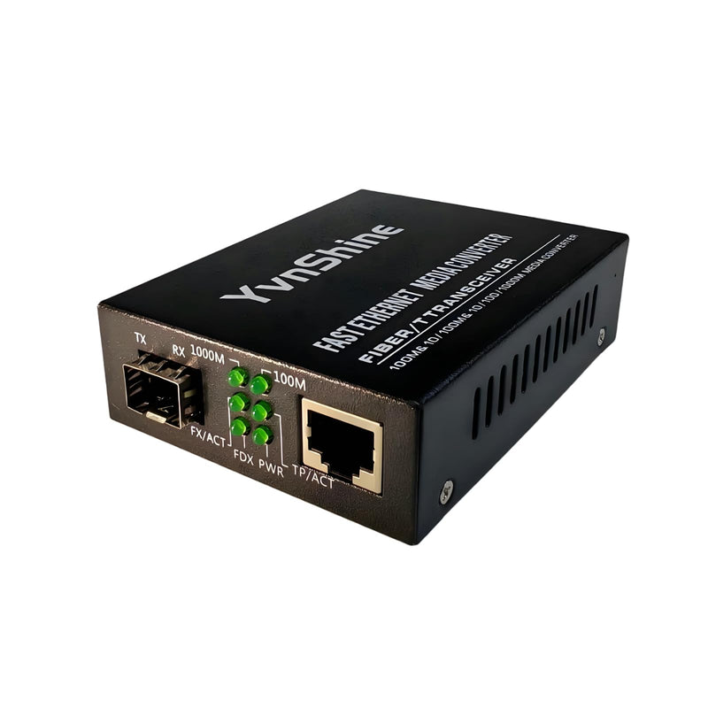 1.25G Fiber Ethernet Media Converter, Gigabit SFP to RJ45, Fiber to Ethernet with Auto-Negotiation, Plug & Play, Super Compatibility (Open SFP Slot) MC-SFP00