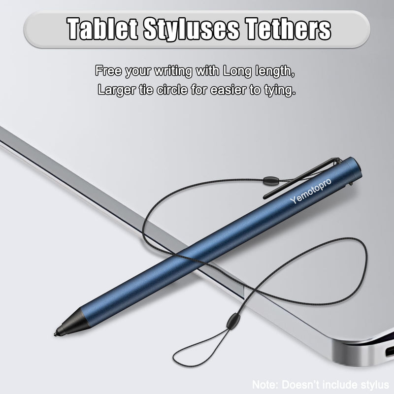 Touch Screen Tablet Stylus Lanyards 15-30" Long Pens Tether LCD Writing Tablets Pens Lanyard Cord Graphic Tablet Styluses Holding String Drawing Tablets Pen Holder Straps for Office School 12 Pack