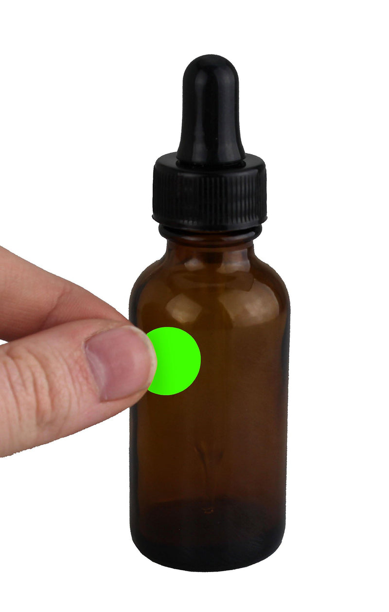 ChromaLabel 0.50 Inch Round Label Removable Color Code Dot Stickers, 1000 Labels per Roll, Fluorescent Green (Pack of 2) 1/2" (Pack of 2)
