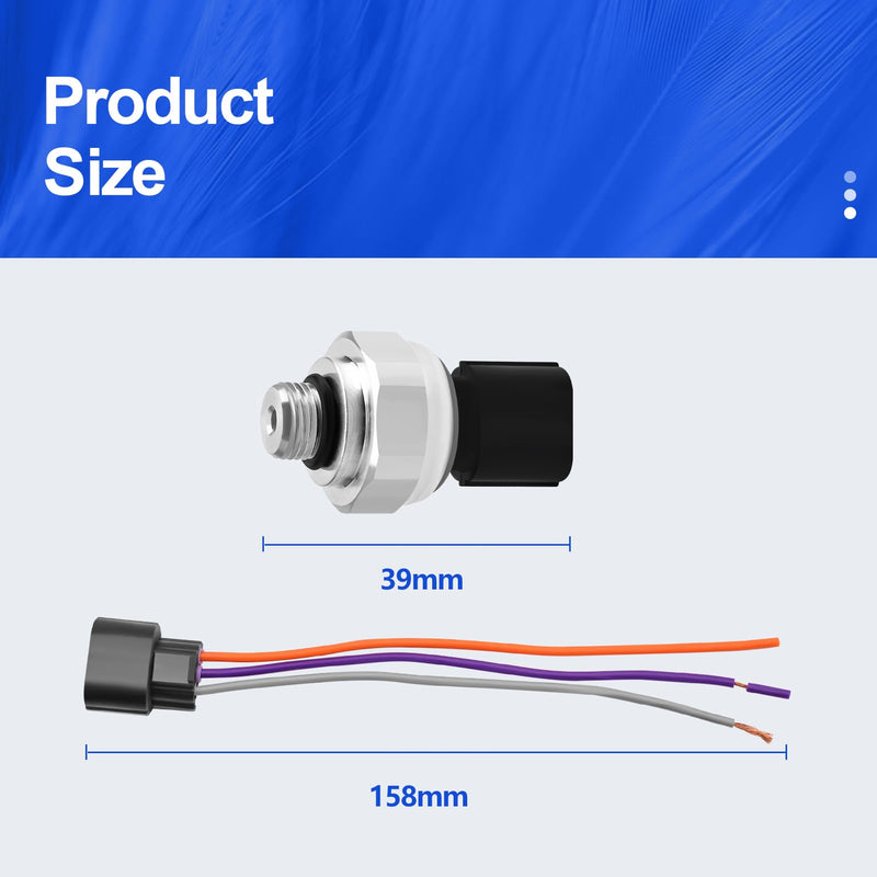 Air Condition Pressure Sensor and Switch Connector Pigtail Compatible with Honda Accord Civic CR-V Pilot Part Number 80450T2FA01 (1 Pair)