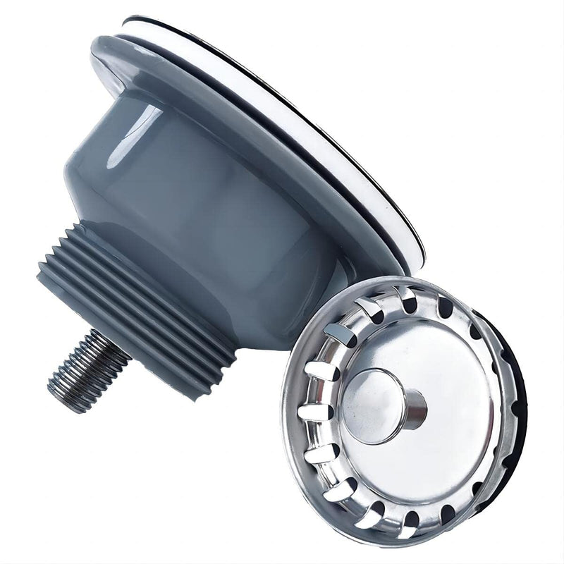 Qrity 304 Stainless Steel Kitchen Strainer Basket Valve Basket Drain Basket Drain Valve Diameter 84mm G1½ Top 84mm
