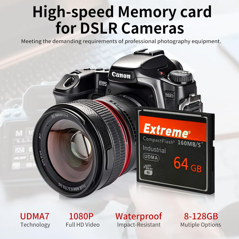 64GB Original CF Card Camera Memory Card for Professional CompactFlash Card UDMA Speed Up to 160MB/s hotographer,Videographer,Enthusiast