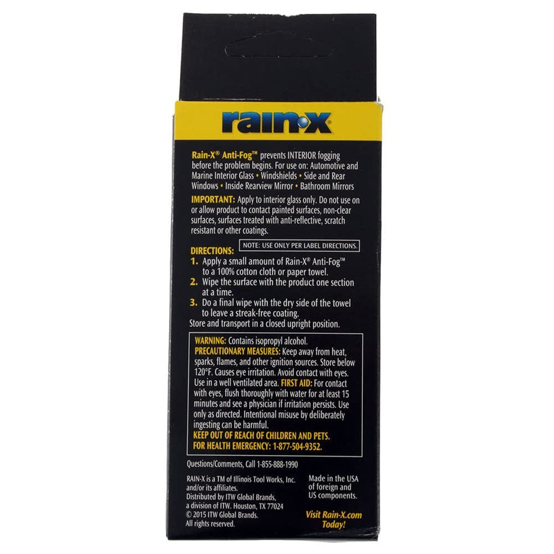 Rain-X Anti Fog, 3.5 Ounces, Clear 3.5 Fl Oz (Pack of 1)