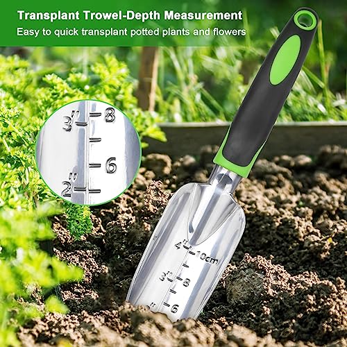 Garden Tools Set, 3 Pack Heavy Duty Gardening Tools Set + Garden Tools Set, 8 Piece Gardening Tools Set with Non Slip Ergonomic Handle