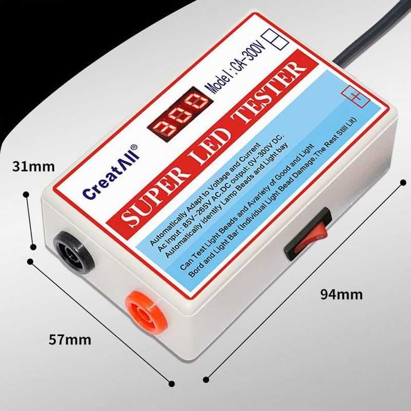 Weytoll TV Backlight Tester LED AC 300V Lamp Beads Light Bar TV Backlight Capacitance Tester Diode Voltage with Switch
