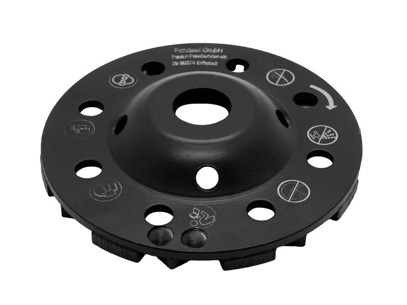 FANZTOOL Premium Diamond Cup Wheel Abrasive 125 mm x 22.2 mm Sanding Disc for Abrasive Building Materials, Screed, Plaster, Asphalt 125 mm - Diamond
