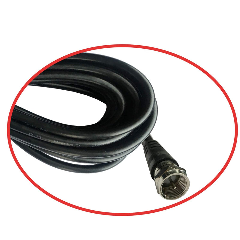 Chaowei TV Antenna Extension Coaxial Cable(15ft) with Coaxial Coupler,F Type Connector-Ideal for Digital TV Aerial, Satellite Cable Extension-15 Feet