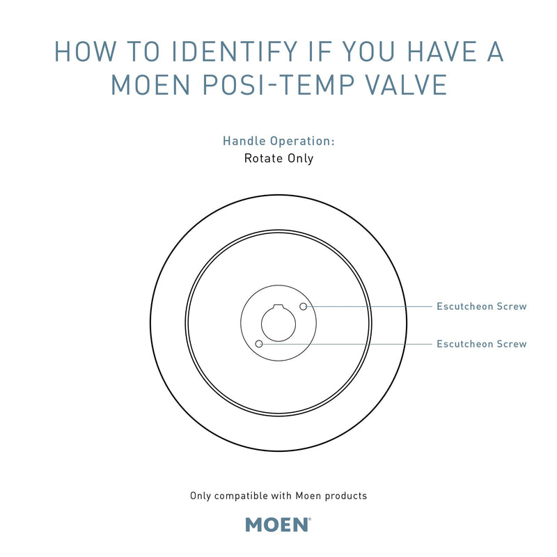 Moen Eva Chrome Posi-Temp Shower Trim Kit, Valve Required, T2132 0.5