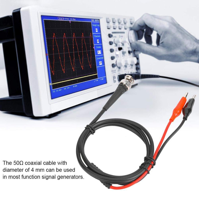BNC Clip Coaxial Cable Function Signal Generator Test Cable Accessories 90 cm 50 Ω BNC Double Clamp Wire for Testing Instruments Measuring Devices Connection
