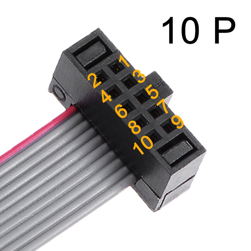 uxcell IDC 10 Pins Connector Flat Ribbon Cable Female Connector Length 20cm 1.27mm Pitch,2pcs