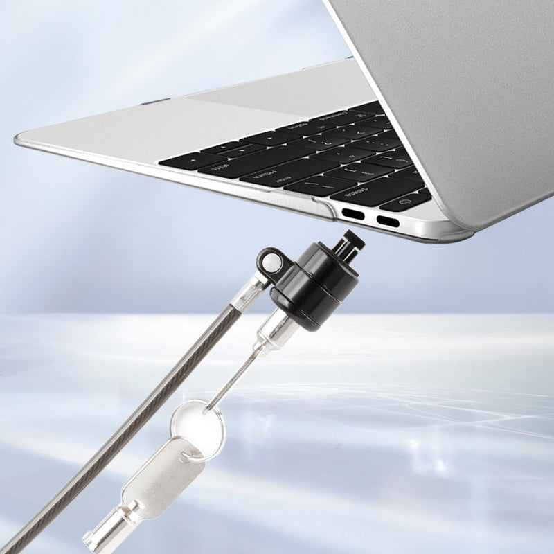 2 Pack Laptop Lock,Hardware Security Cable Lock,Tablet Locking Cable,2 Keys Sturdy Steel with 6.6 Feet Cable,for Samsung Lenovo Android and All Other Notebooks and Tablets ，Black black-key-2 pack
