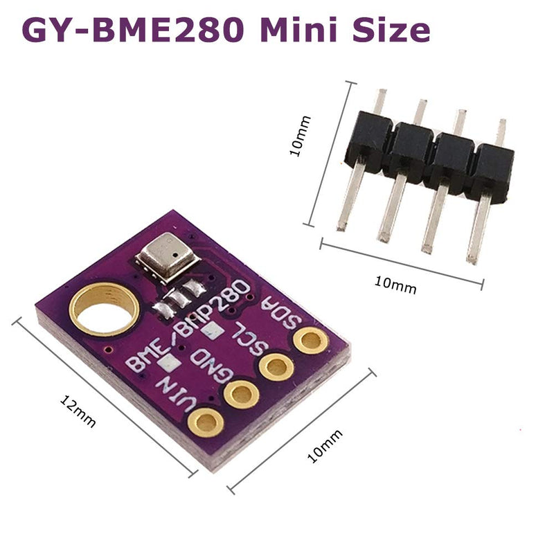 CUQI GY-BME280 Barometric Pressure Temperature Sensor, Calibrated Altimeter Pressure Sensor with IIC I2C Breakout Altimeter Module for GPS Modules