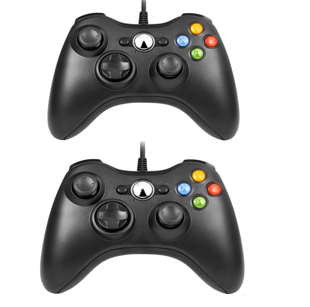 Lyyes Wired Controller for Xbox 360, Wired Controller Compatible with Xbox 360 Xbox 360 Slim and PC Windows, 2 Pack