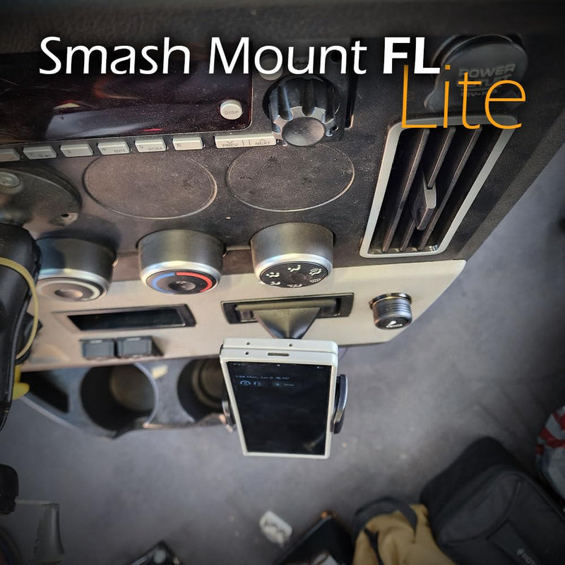 Smash Mount FL, Freightliner Cascadia Phone Holder Kit 2018-2024, 1 inch RAM Compatible or 17mm Ball Phone Mount Setup for Truckers (FL Lite Smash Mount) FL Lite Smash Mount