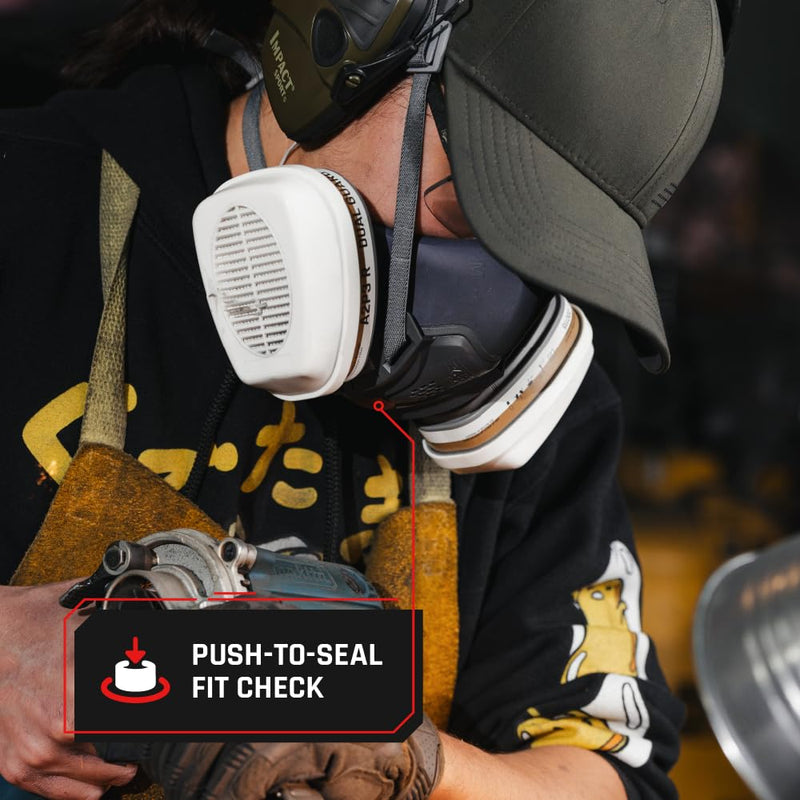 Parcil Distribution Full Face Respirator Mask with Filters – Durable Full Face Respirator Mask, Bayonet Filter Compatible Charcoal
