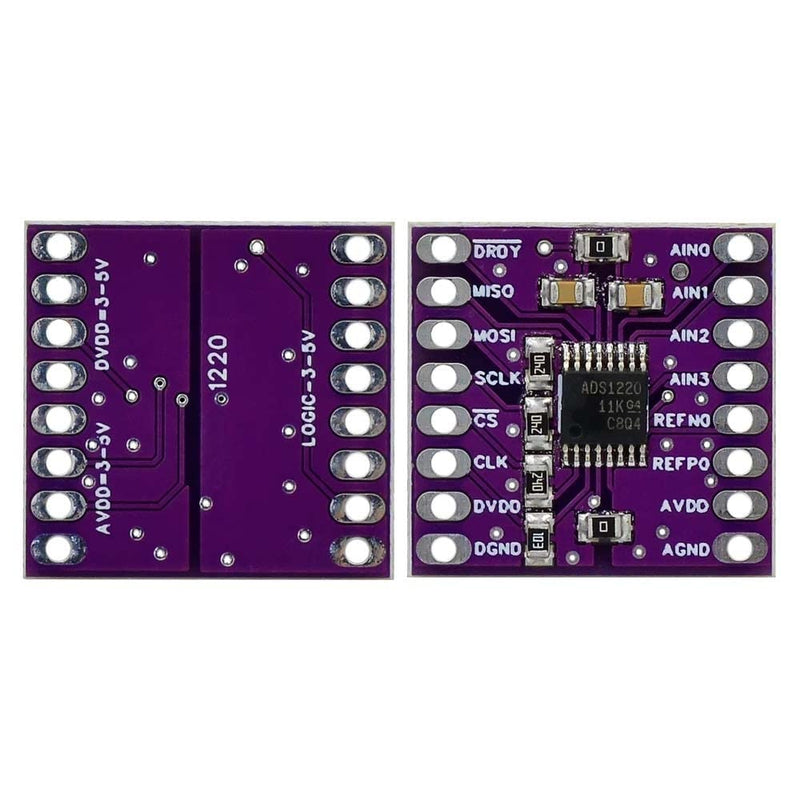 ADC module, DC 3V-5V ADS1220 24Bit ADC Module SPI AD Converter Analog to Digital Signal Convert Module