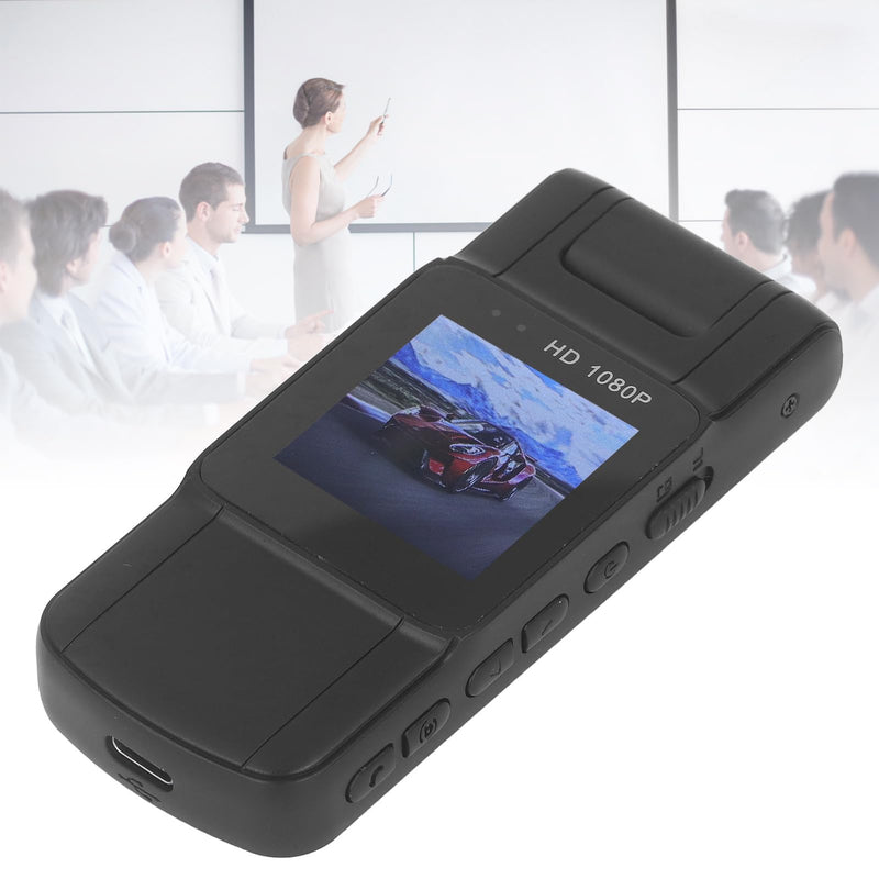 1080P Video Recording Camera with Motion Detection, Mini Wearable Camera, Wearable Body Cam Mini Body Camera Supports 14 Languages for Meeting