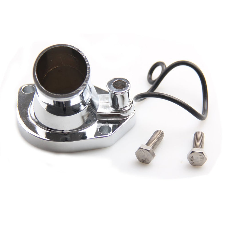 CarBole 60 degree Chrome Thermostat Housing Water Neck Compatible with Ford 260-302/351W
