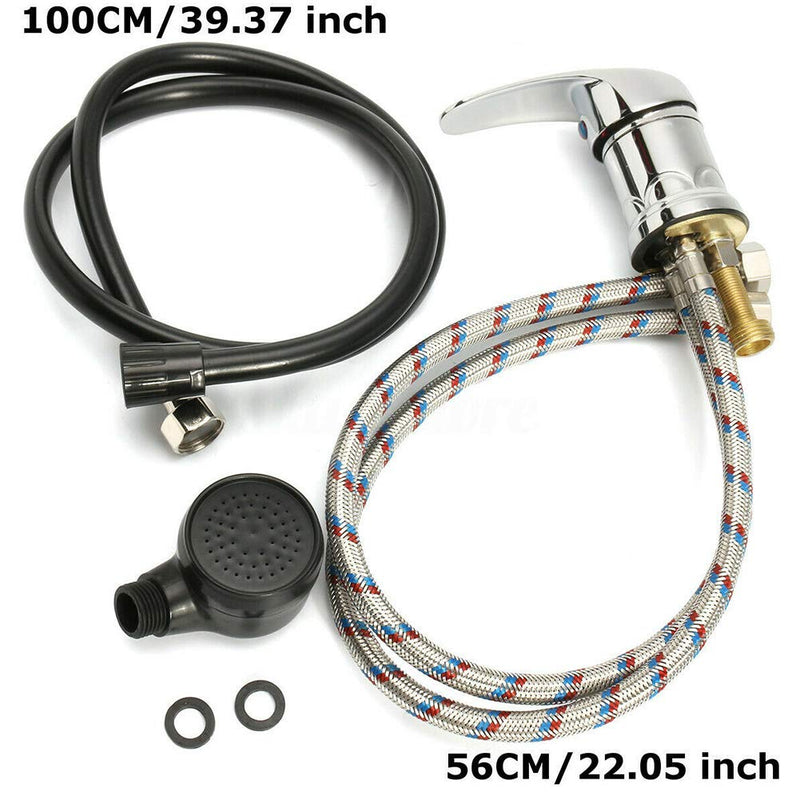 Salon Water Faucet Set,Zinc alloy Salon Shampoo Bowl Faucet and Sprayer Kit,with Hose, Durable Salon Spa Hot Cold Mixer,Waterproof splash，Easy to control water temperature(size:Water faucet set)