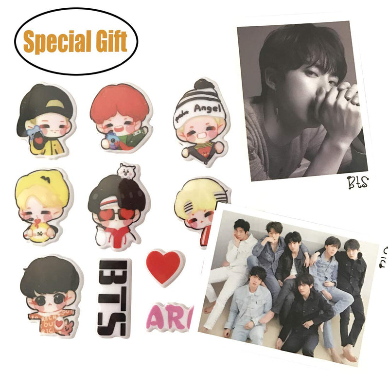 3 Pairs BTS Bangtan Boys Socks, Cotton Knit Socks, Warm Athletic Socks with 1 Bangtan Boys 3D Sticker and 2 Bangtan Boys Photocard, Bangtan Boys Fan Gift Set for Army