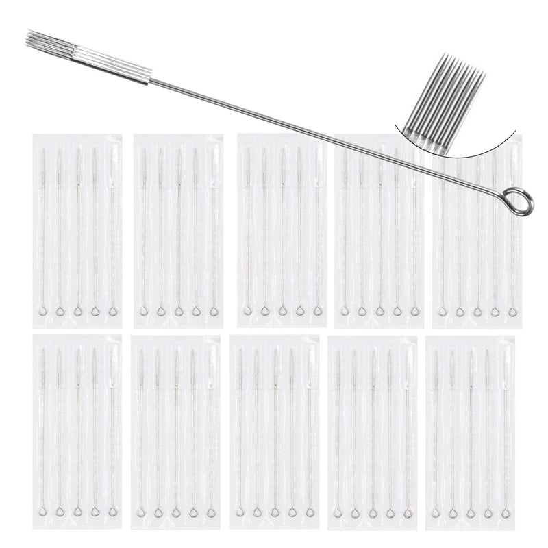 WARRIOR Tattoo Needles Disposable Surgical Steel Disposable Tattoo Needle Disposable Sterile Eo-Gas for Big Magnum M1 Tattoo Machine Size 0.30/0.35 mm (T1005M1/50 Pieces) T1005M1/50pcs