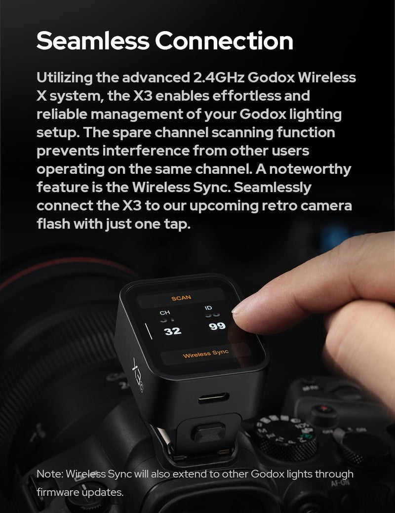 Godox X3 X3-C X3C Touchscreen TTL Wireless Flash Trigger for Canon EOS 5D MarkIII, 5D MarkII, 1300D 800D 750D 650D 550D 450D, M3, M5, M6, 7DII, 6DII, R5, R6, RP Camera(XPROII-C, Xpro-C, X2T-C Upgrade)