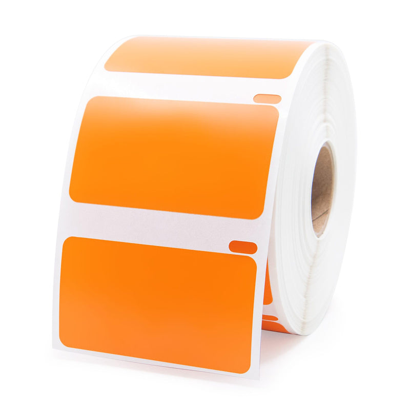 LabelValue LV-30334O 2-1/4" x 1-1/4" Orange Multipurpose Direct Thermal Labels Compatible with Dymo 450 Series and Earlier LabelWriter Printers - 1000 Labels Per Roll - 1 Roll