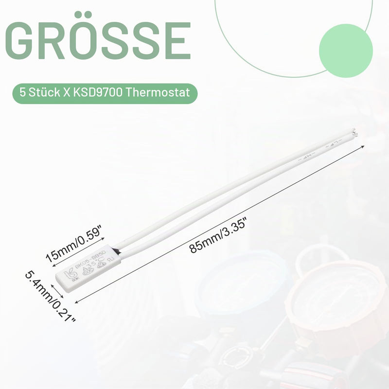 QUARKZMAN KSD9700 Thermal Switch NC 35°C 250V 2A Temperature Switch Pack of | Thermostatic Plastic Bi-Metal Normally Closed Thermal Protection for Microwaves, Ovens, Coffee Machines