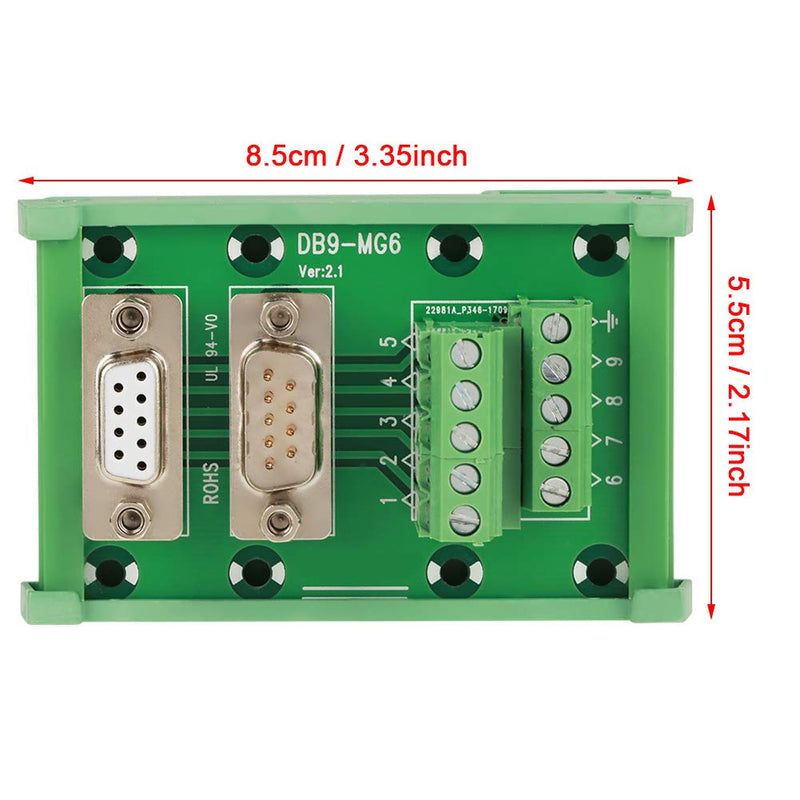 DB9 Breakout Board for DIN Rail Interface Module Industrial Automation Control Panel
