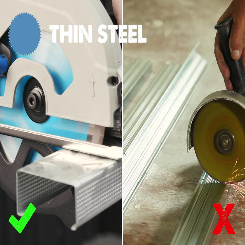 Evolution Power Tools 230TCT-60CS Circular Saw Blade (AKA Chop Saw Blade) For Cutting Stainless Steel - Carbide Tipped Metal Saw Blade Produces Virtually No Heat, Burrs or Sparks, 230 mm Chop/Circular Saw Blade