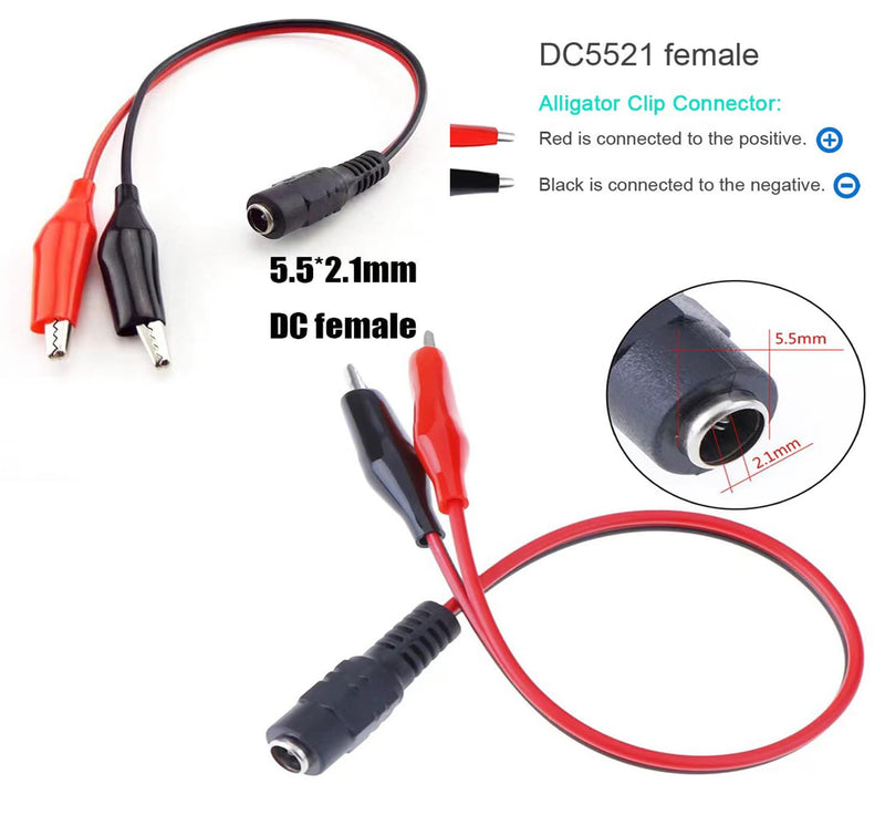 14.6V, 1A AC-to-DC Battery Charger for 12V LiFePO4 Motocycle Battery, with Dual Alligator Clips Connector, DC 5521 (Hicrank LFP4L-BS LFP9-BS)