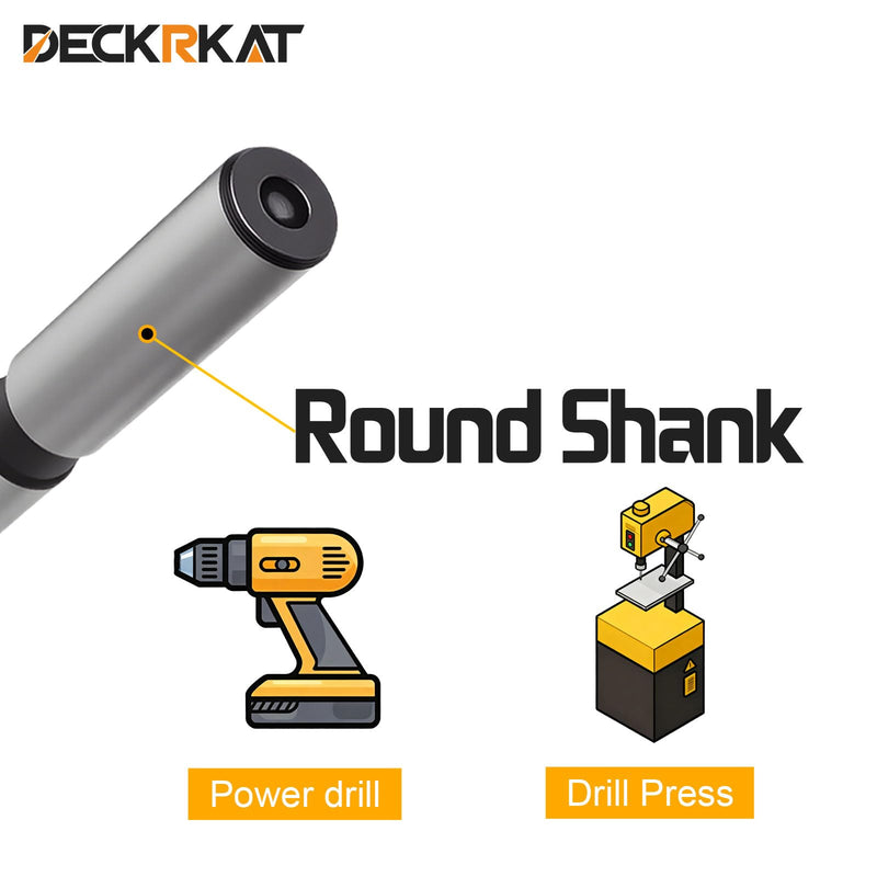 DECKRKAT 2-Piece 2-1/8" Forstner Drill Bits - Smooth Flat Bottom Drill Bits for Wood, Hard & Soft Wood Drilling, 3/8" Shank Fits Drills/Drill Presses. (54mm) 2-1/8"