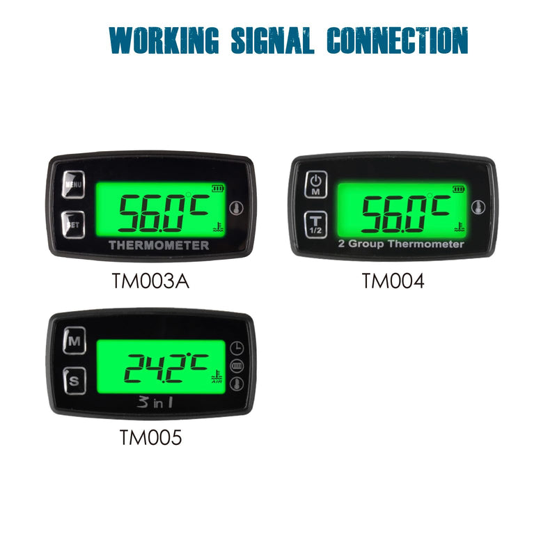 Runleader TS002-1 Engine Temp Sensor with RPM signal cable,Temp Range: -20℃ to 220℃(-4℉ to 428℉),Waterproof Design for Lawn Mower Generator Motorcycle ATV