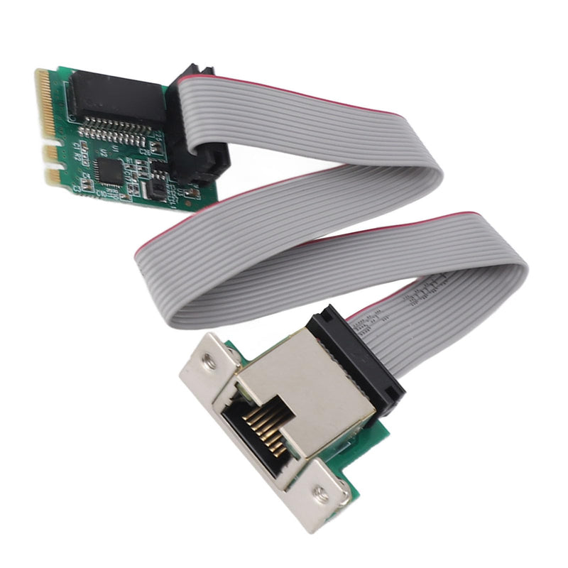 M.2 2.5G Ethernet Network Card, 2.5G/1G/100Mbps Single Port RJ45 M.2 A E to RTL8111H Gigabit Ethernet Card for Desktop PC, for 7, for Linux