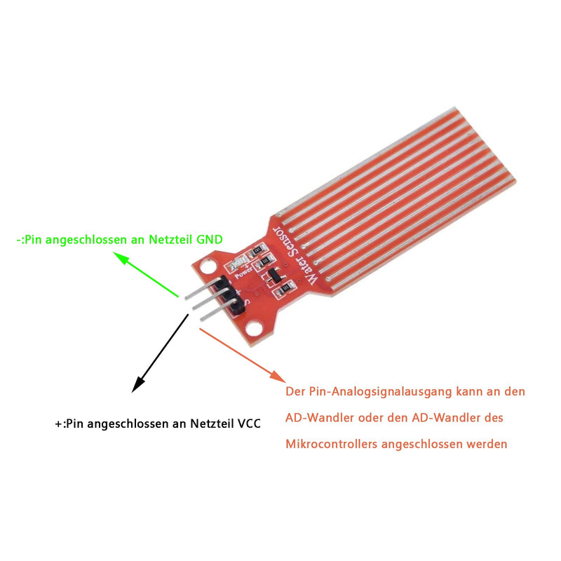 10 Pieces Water Level Sensor for Arduino Water Level Liquid Sensor | Suitable for rainwater monitoring, tanks, irrigation and microcontroller applications