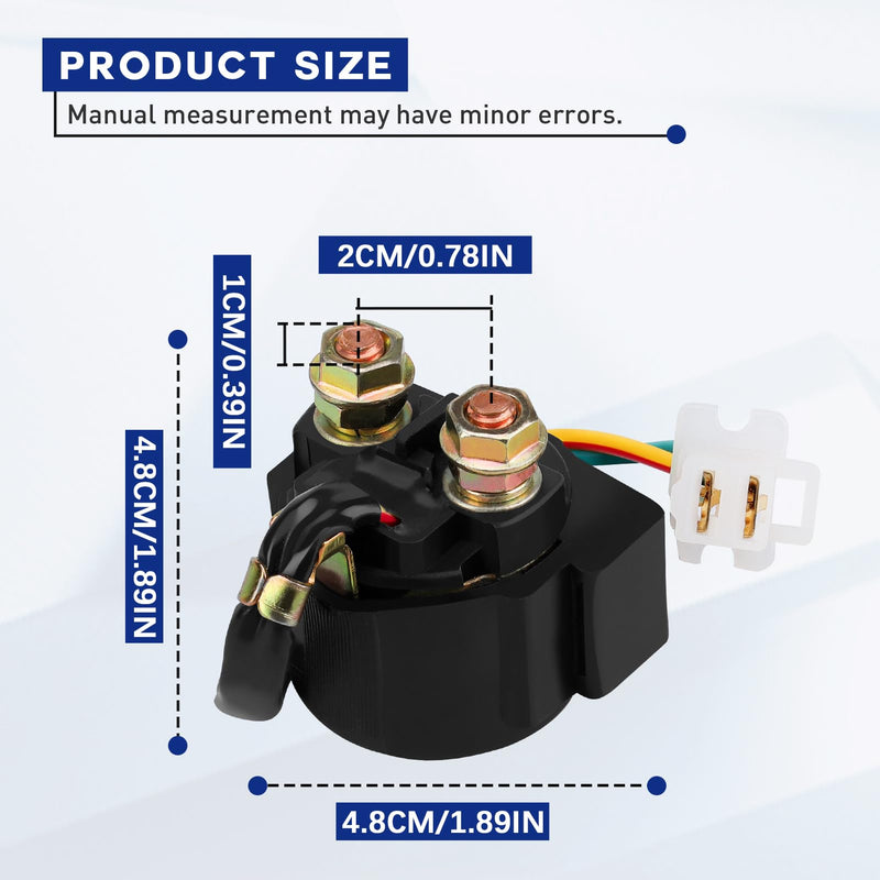 Starter Solenoid Relay for Honda TRX300 Fourtrax 300 1988 1989 1990-2000 TRX200 Fourtrax 200 1984 TRX250 FOURTRAX 250 1985-1987 TRX250 Sportrax 2003-2008 TRX400 Sportrax 2001-2014 TRX125 FOURTRAX